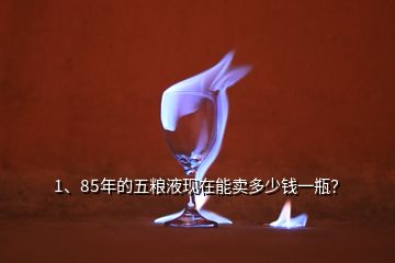 1、85年的五糧液現(xiàn)在能賣(mài)多少錢(qián)一瓶？