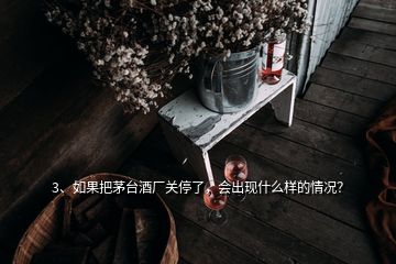 3、如果把茅臺酒廠關停了，會出現(xiàn)什么樣的情況？