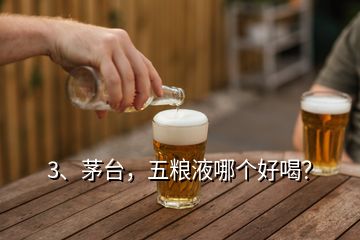 3、茅臺(tái)，五糧液哪個(gè)好喝？