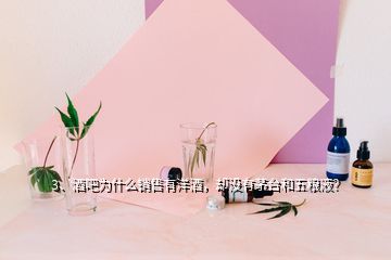 3、酒吧為什么銷售有洋酒，卻沒有茅臺和五糧液？