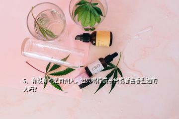 5、有沒有不是貴州人，但只喝得慣茅臺或者醬香型酒的人嗎？