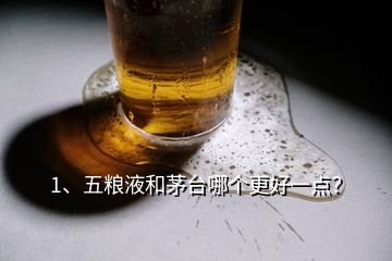 1、五糧液和茅臺哪個更好一點？