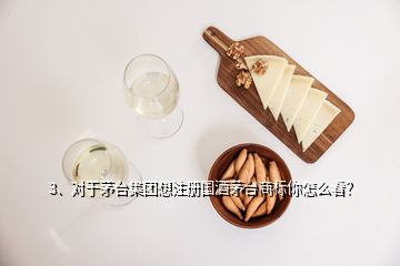 3、對(duì)于茅臺(tái)集團(tuán)想注冊(cè)國酒茅臺(tái)商標(biāo)你怎么看？