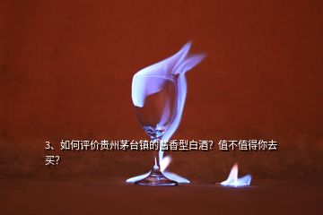 3、如何評價貴州茅臺鎮(zhèn)的醬香型白酒？值不值得你去買？