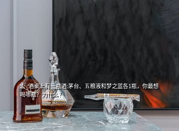 3、酒桌上有三瓶酒:茅臺、五糧液和夢之藍各1瓶，你最想喝哪瓶？為什么？