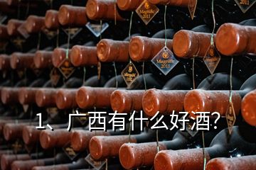 1、廣西有什么好酒？