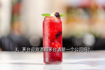 3、茅臺迎賓酒和茅臺酒是一個公司嗎？