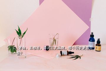 1、茅臺，五糧液，洋河三大品牌，哪個歷史更悠久一些？