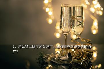 1、茅臺(tái)鎮(zhèn)上除了茅臺(tái)酒廠，還有哪些值得信賴的酒廠？