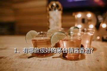 1、有哪款很好的茅臺鎮(zhèn)醬香酒？