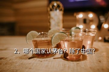 2、哪個(gè)國(guó)家認(rèn)茅臺(tái)？除了中國(guó)？