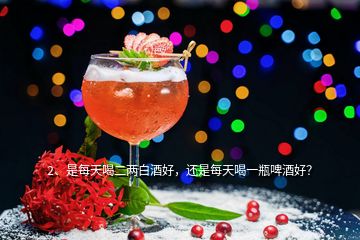 2、是每天喝二兩白酒好，還是每天喝一瓶啤酒好？