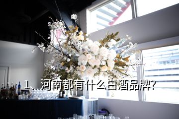 1、河南都有什么白酒品牌？