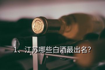 1、江蘇哪些白酒最出名？