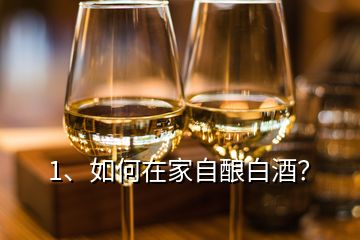 1、如何在家自釀白酒？