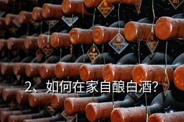 2、如何在家自釀白酒？