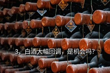 3、白酒大幅回調(diào)，是機(jī)會(huì)嗎？