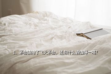 1、茅臺鎮(zhèn)除了飛天茅臺，還有什么酒值得一喝？