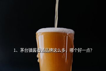 1、茅臺鎮(zhèn)醬香酒品牌這么多，哪個好一點？