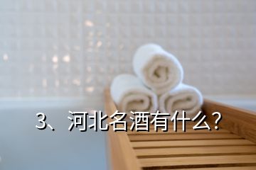 3、河北名酒有什么？