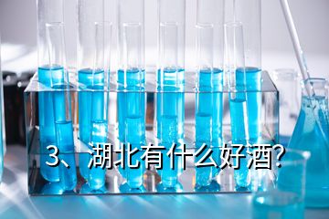 3、湖北有什么好酒？