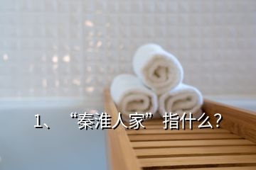 1、“秦淮人家”指什么？