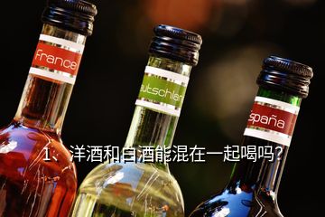 1、洋酒和白酒能混在一起喝嗎？