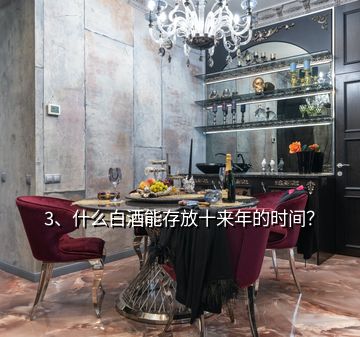 3、什么白酒能存放十來年的時間？