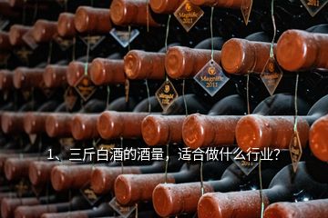 1、三斤白酒的酒量，適合做什么行業(yè)？