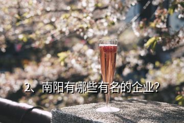 2、南陽有哪些有名的企業(yè)？