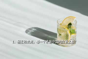 1、宿遷和宜賓，哪一個(gè)才是中國(guó)的白酒之都？