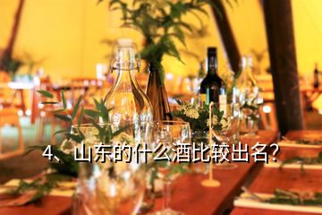 4、山東的什么酒比較出名？