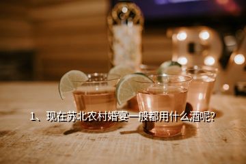 1、現(xiàn)在蘇北農(nóng)村婚宴一般都用什么酒呢？