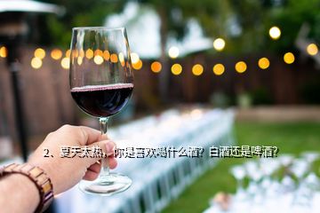 2、夏天太熱，你是喜歡喝什么酒？白酒還是啤酒？