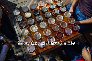 6、新能源，白酒，醫(yī)療基金大跌還能堅持嗎？