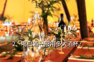 2、喝白酒一般用多大酒杯？