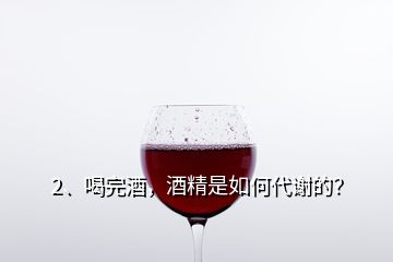 2、喝完酒，酒精是如何代謝的？