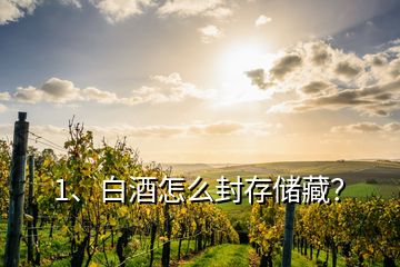 1、白酒怎么封存儲(chǔ)藏？