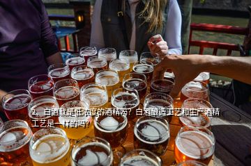 2、白酒就是低濃度的酒精嗎？白酒釀造工藝和生產(chǎn)酒精工藝是一樣的嗎？