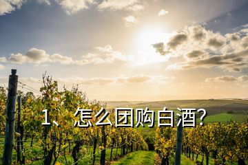 1、怎么團(tuán)購(gòu)白酒？