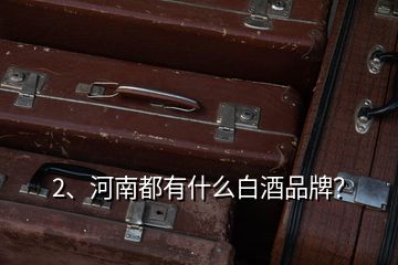 2、河南都有什么白酒品牌？