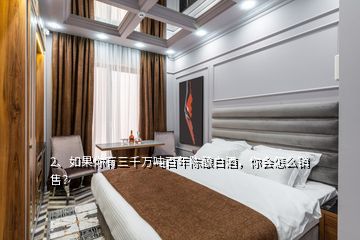 2、如果你有三千萬噸百年陳釀白酒，你會怎么銷售？