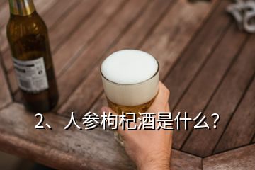 2、人參枸杞酒是什么？