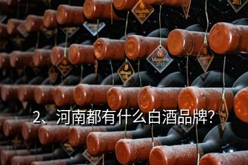 2、河南都有什么白酒品牌？