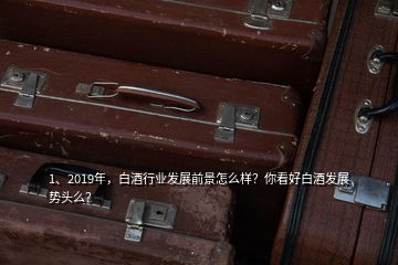 1、2019年，白酒行業(yè)發(fā)展前景怎么樣？你看好白酒發(fā)展勢(shì)頭么？