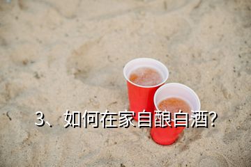 3、如何在家自釀白酒？