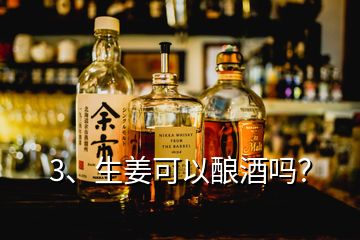 3、生姜可以釀酒嗎？