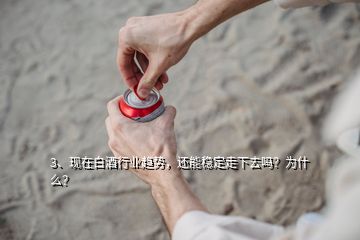 3、現(xiàn)在白酒行業(yè)趨勢，還能穩(wěn)定走下去嗎？為什么？