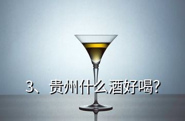 3、貴州什么酒好喝？