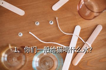 1、你們一般給貓喝什么水？